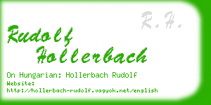 rudolf hollerbach business card